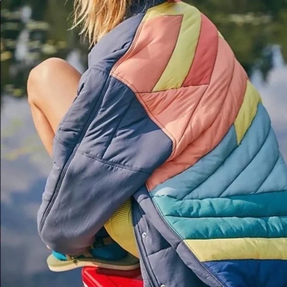 NEW Free People Movement Midnight Moon Puffer Bomber Jacket Size Large - Picture 2 of 14